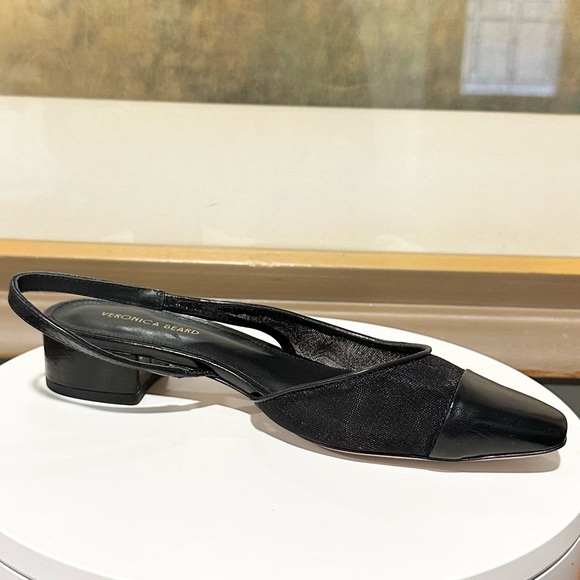 🌹VERONICA BEARD🌹Cecile Half d'Orsay Slingback Pump In Black Size: 6.5M - Picture 4 of 10